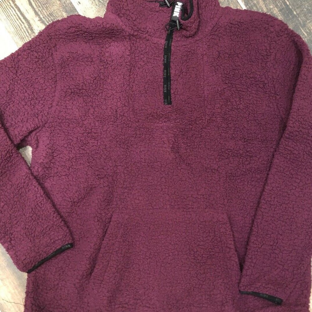 Victorias Secret PINK cozy sherpa pullover 1/4 L